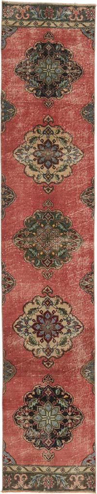 Vintage Turkish Hand-Knotted Runner - 2' 5" x 12' 6" (29" x 150")
