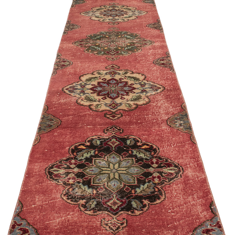 Vintage Turkish Hand-Knotted Runner - 2' 5" x 12' 6" (29" x 150") - K0090794
