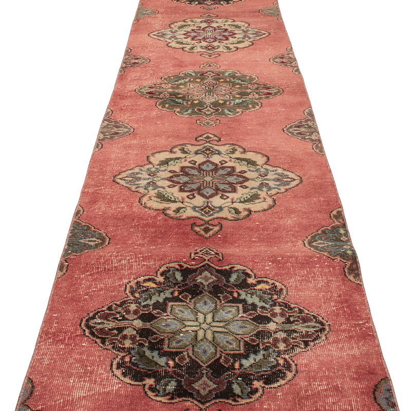Vintage Turkish Hand-Knotted Runner - 2' 5" x 12' 6" (29" x 150") - K0090794