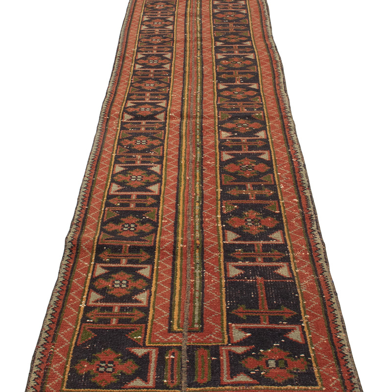 Vintage Turkish Hand-Knotted Runner - 2' 1" x 11' 1" (25" x 133") - K0090796