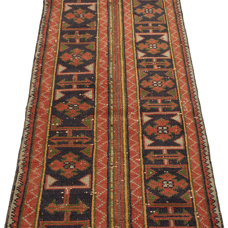 Vintage Turkish Hand-Knotted Runner - 2' 1" x 11' 1" (25" x 133") - K0090796
