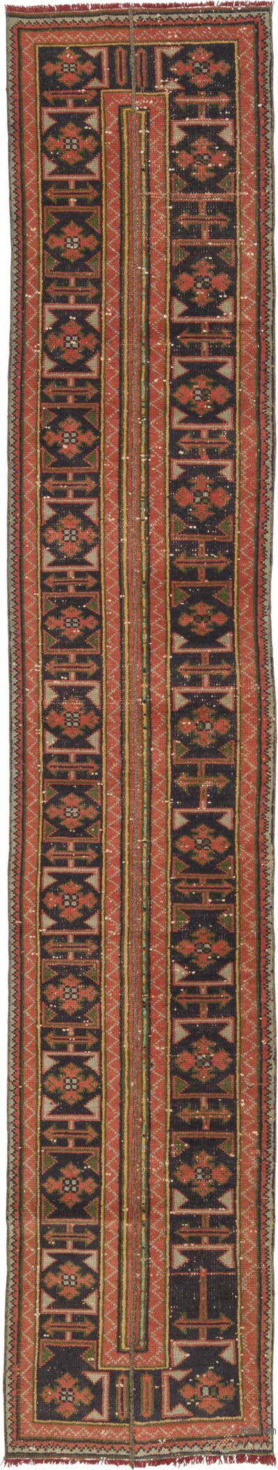 Vintage Turkish Hand-Knotted Runner - 2' 1" x 11' 1" (25" x 133")