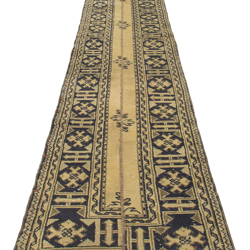 Vintage Turkish Hand-Knotted Runner - 2' 2" x 12' 1" (26" x 145") - K0090799