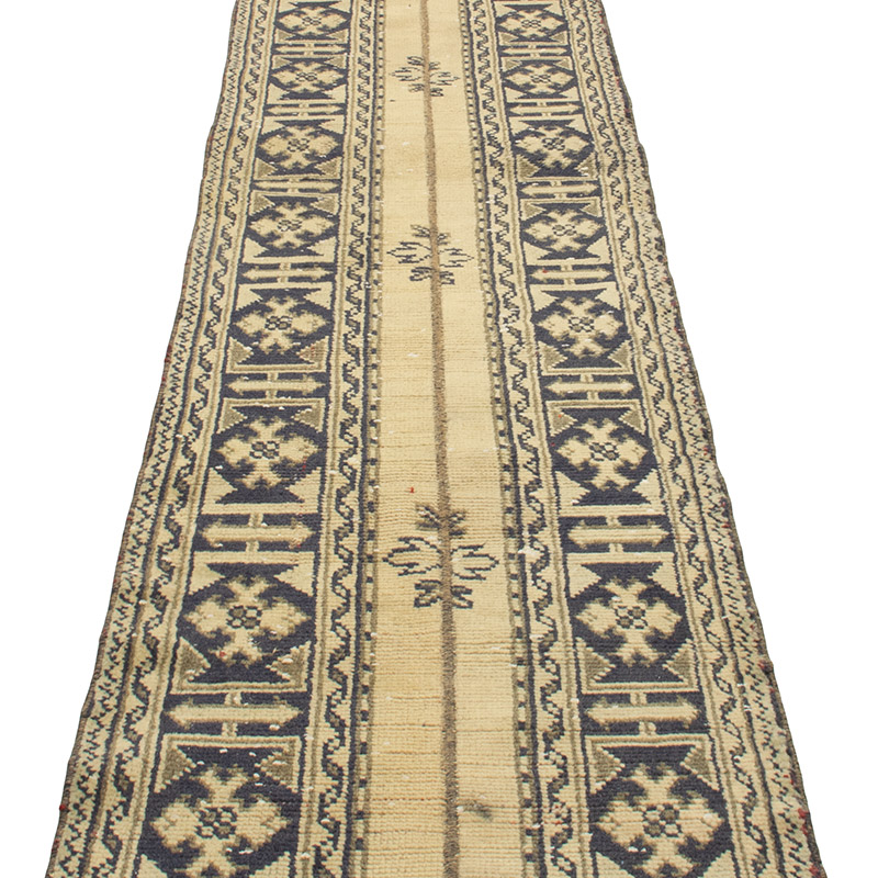 Vintage Turkish Hand-Knotted Runner - 2' 2" x 12' 1" (26" x 145") - K0090799