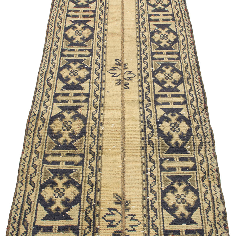 Vintage Turkish Hand-Knotted Runner - 2' 2" x 12' 1" (26" x 145") - K0090799
