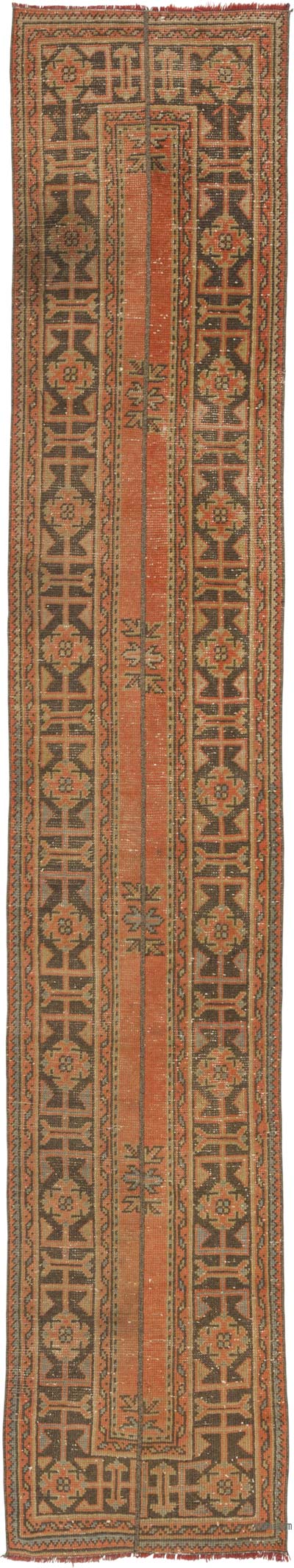 Vintage Turkish Hand-Knotted Runner - 2' 2" x 11' 11" (26" x 143")