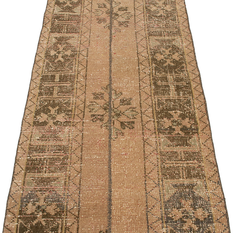 Vintage Turkish Hand-Knotted Runner - 2' 4" x 11' 4" (28" x 136") - K0090801
