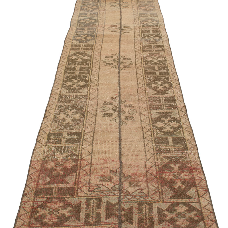 Vintage Turkish Hand-Knotted Runner - 2' 4" x 11' 4" (28" x 136") - K0090801