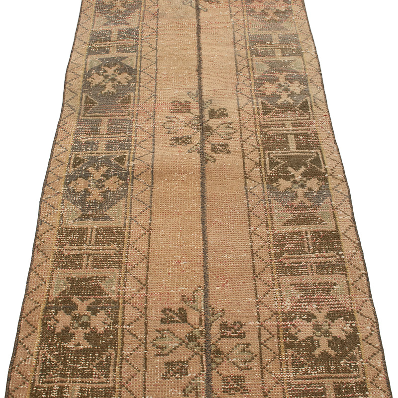 Vintage Turkish Hand-Knotted Runner - 2' 4" x 11' 4" (28" x 136") - K0090801