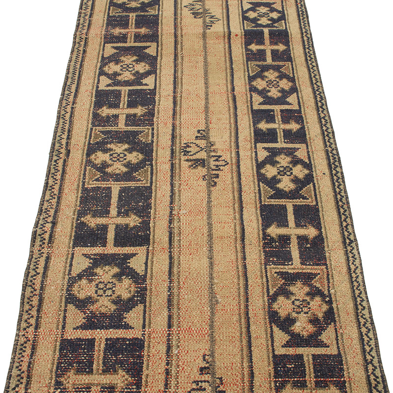 Vintage Turkish Hand-Knotted Runner - 2' 4" x 11' 4" (28" x 136") - K0090802