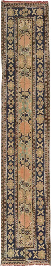 Vintage Turkish Hand-Knotted Runner - 2' 2" x 11' 6" (26" x 138")