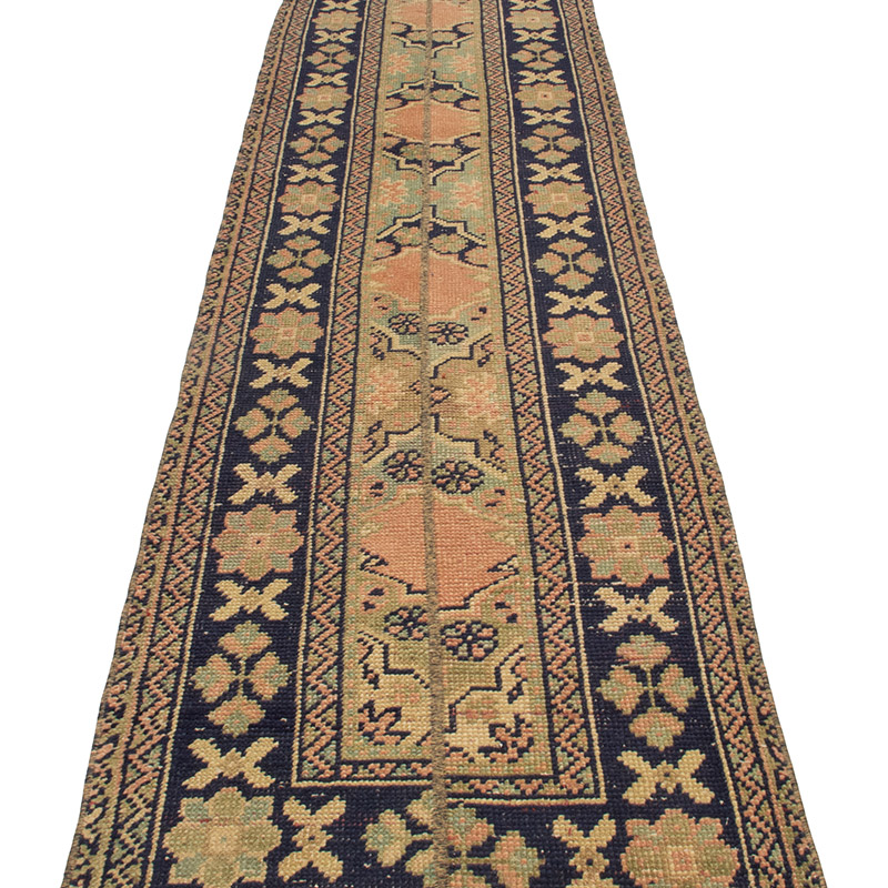 Vintage Turkish Hand-Knotted Runner - 2' 2" x 11' 6" (26" x 138") - K0090803