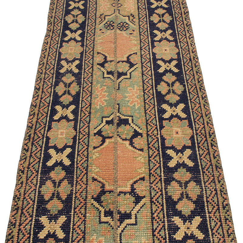 Vintage Turkish Hand-Knotted Runner - 2' 2" x 11' 6" (26" x 138") - K0090803