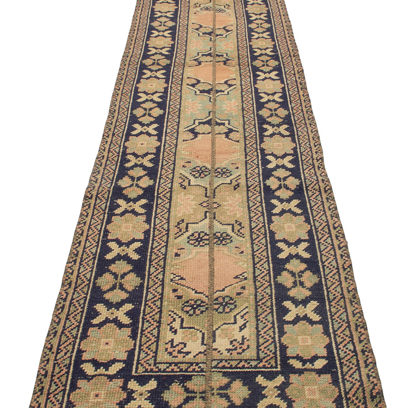 Vintage Turkish Hand-Knotted Runner - 2' 2" x 11' 6" (26" x 138") - K0090803