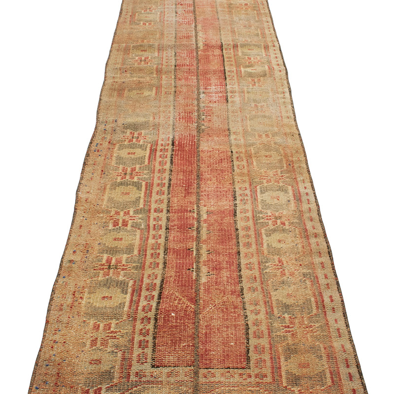 Pasillo Vintage Turco Anudado a Mano - 65 cm x 326 cm - K0090806