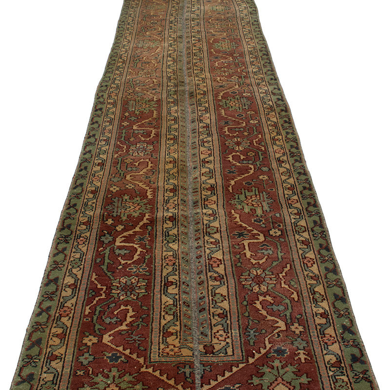 Vintage Turkish Hand-Knotted Runner - 2' 9" x 12' 4" (33" x 148") - K0090817