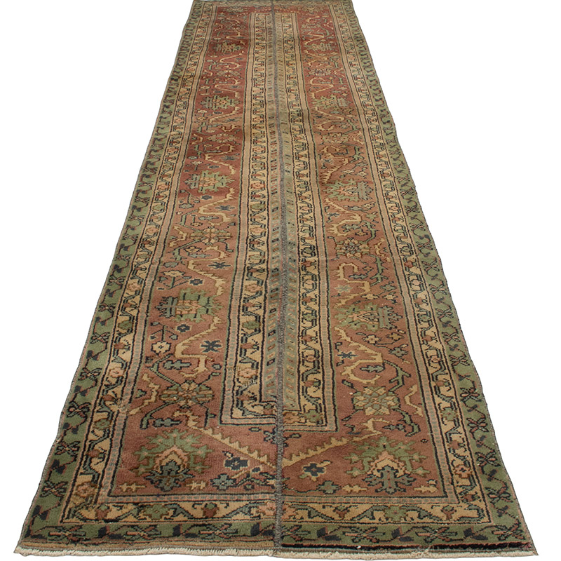 Vintage Turkish Hand-Knotted Runner - 2' 9" x 12' 4" (33" x 148") - K0090817