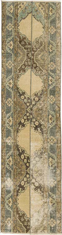Vintage Turkish Hand-Knotted Runner - 2' 4" x 8' 8" (28" x 104")