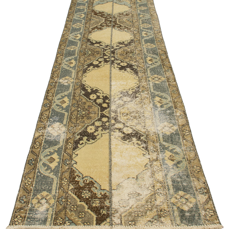 Vintage Turkish Hand-Knotted Runner - 2' 4" x 8' 8" (28" x 104") - K0090818