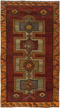 Alfombra Vintage Turca Anudada a Mano - 122 cm x 212 cm