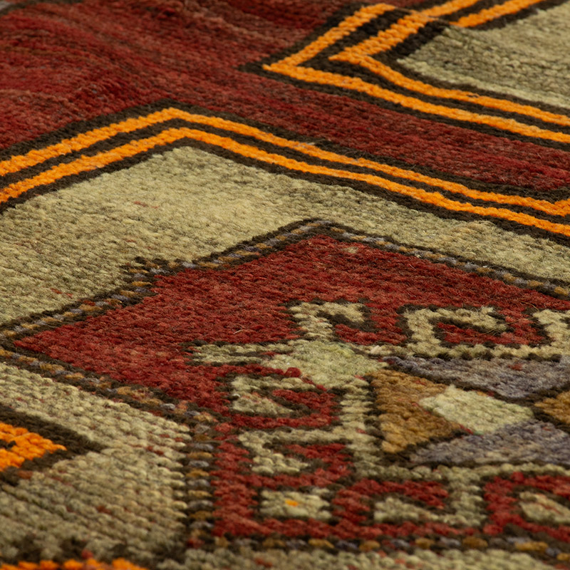 Alfombra Vintage Turca Anudada a Mano - 122 cm x 212 cm - K0090821