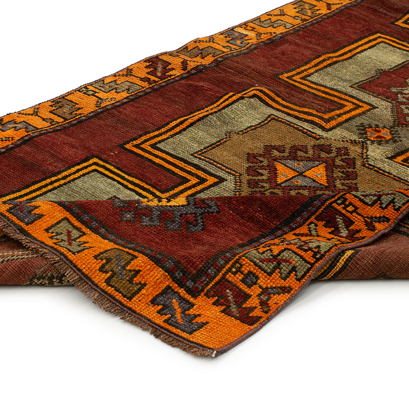 Alfombra Vintage Turca Anudada a Mano - 122 cm x 212 cm - K0090821