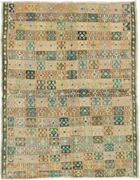 Vintage Turkish Hand-Knotted Rug - 6' 4" x 7' 10" (76" x 94")