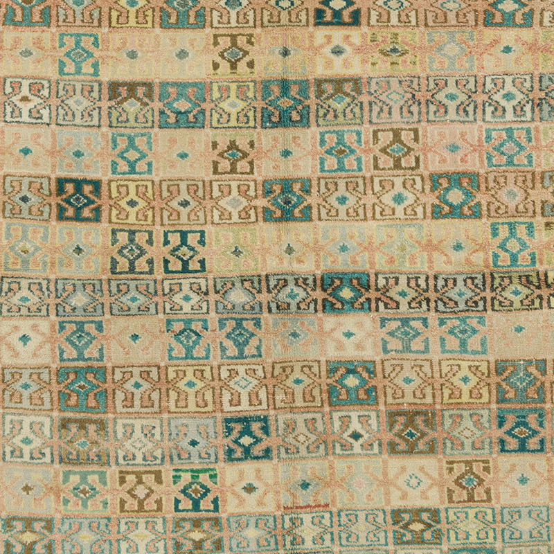 Vintage Turkish Hand-Knotted Rug - 6' 4" x 7' 10" (76" x 94") - K0090823
