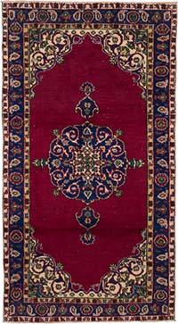 Vintage Turkish Hand-Knotted Rug - 3' 11" x 7' 1" (47" x 85")
