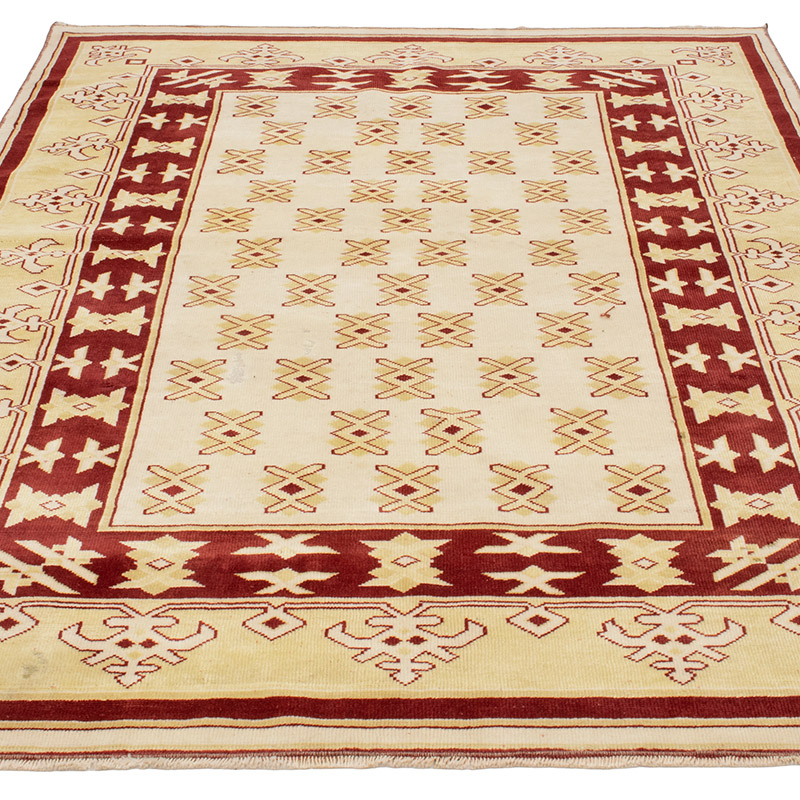 Alfombra Vintage Turca Anudada a Mano - 132 cm x 186 cm - K0090829