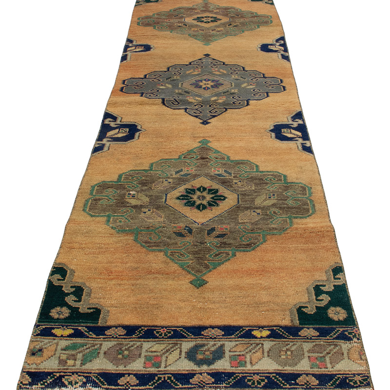 Vintage Turkish Hand-Knotted Runner - 2' 4" x 9' 8" (28" x 116") - K0090830