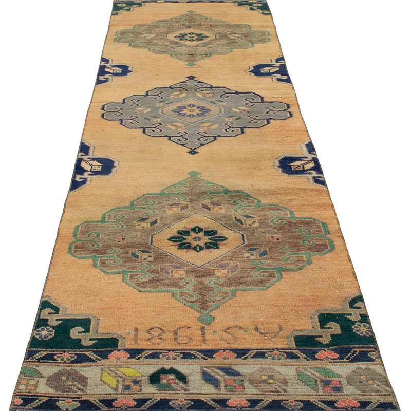 Vintage Turkish Hand-Knotted Runner - 2' 4" x 9' 8" (28" x 116") - K0090830