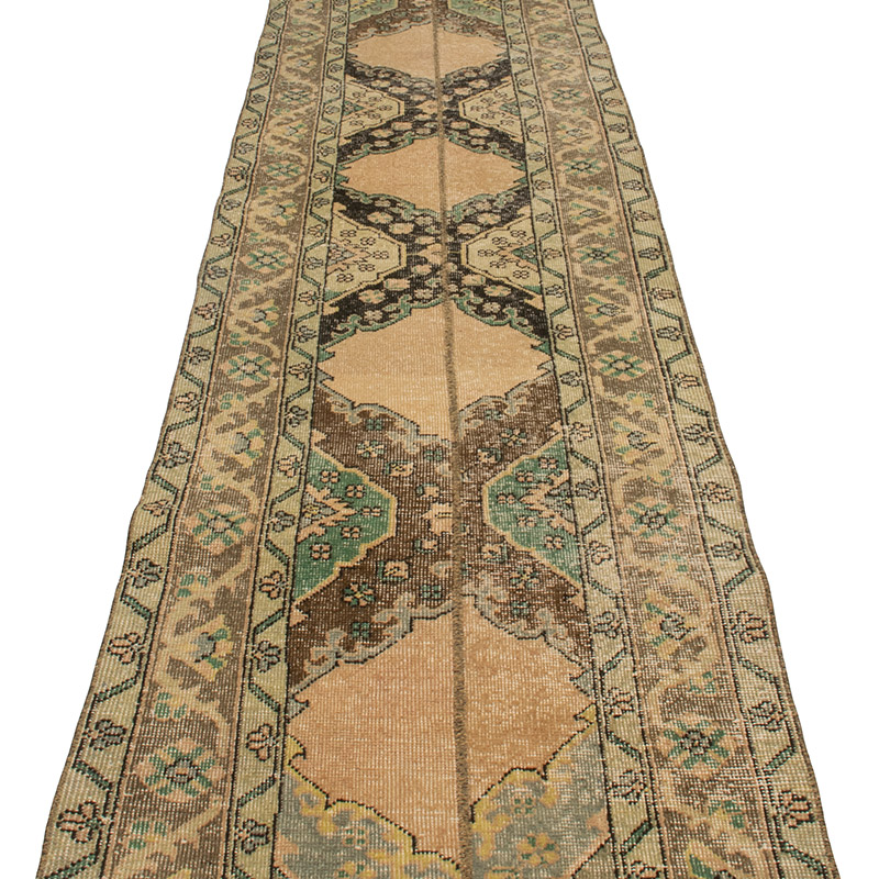Vintage Turkish Hand-Knotted Runner - 2' 6" x 13' 1" (30" x 157") - K0090831