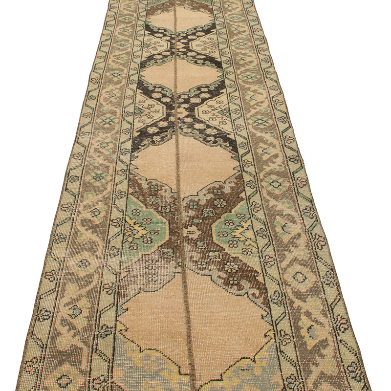 Vintage Turkish Hand-Knotted Runner - 2' 6" x 13' 1" (30" x 157") - K0090831