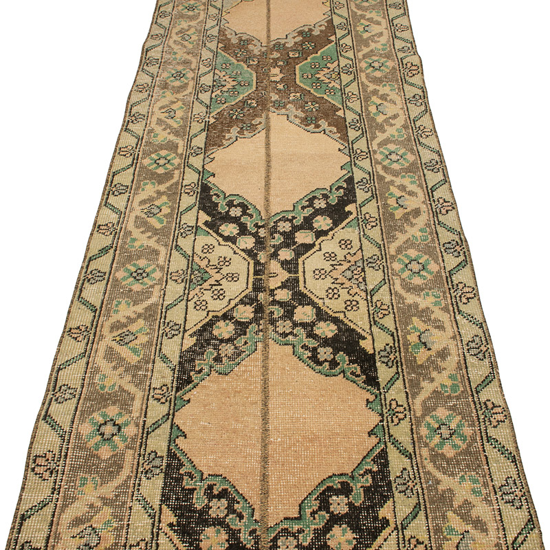 Vintage Turkish Hand-Knotted Runner - 2' 6" x 13' 1" (30" x 157") - K0090831