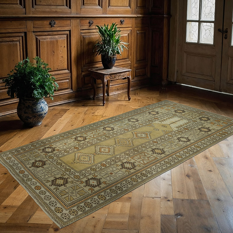 El Dokuma Vintage Hali - 114 cm x 222 cm - K0090833