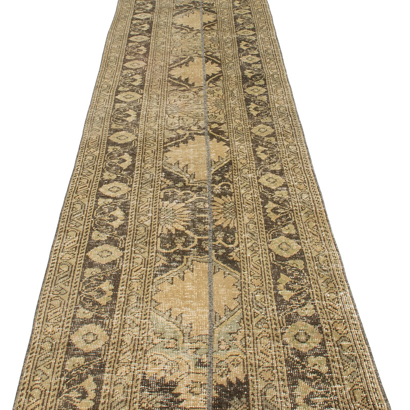 Vintage Turkish Hand-Knotted Runner - 2' 5" x 12' 8" (29" x 152") - K0090836
