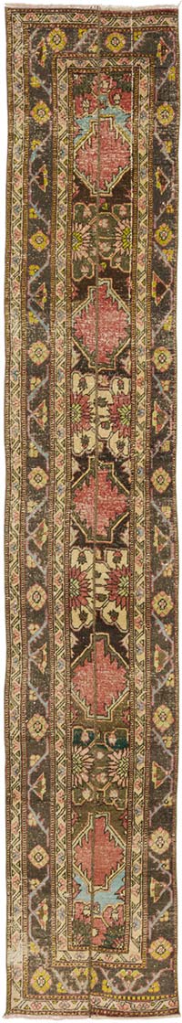 Vintage Turkish Hand-Knotted Runner - 2' 2" x 12' 9" (26" x 153")
