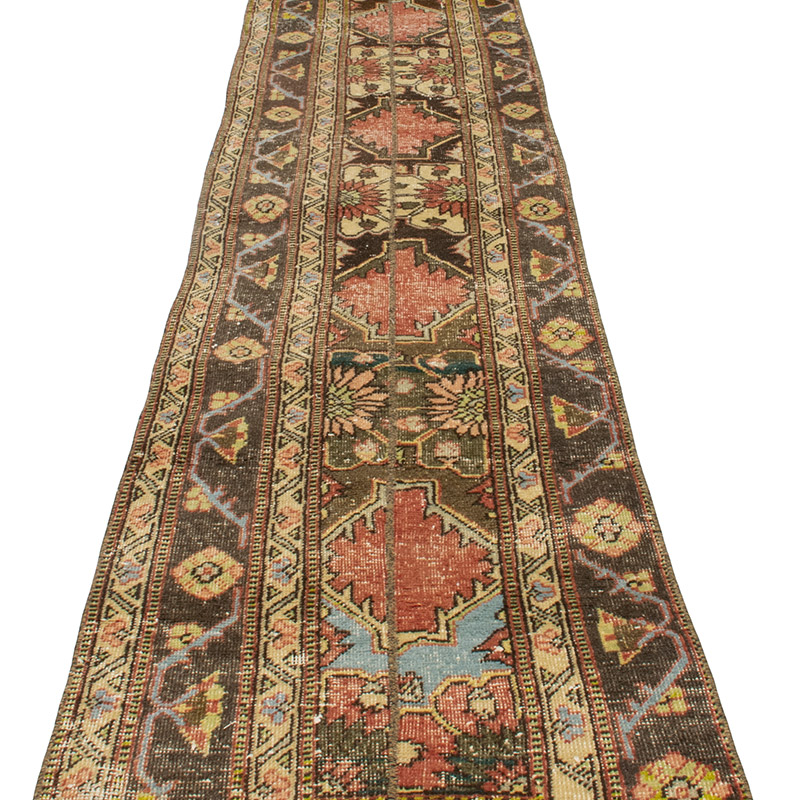 Vintage Turkish Hand-Knotted Runner - 2' 2" x 12' 9" (26" x 153") - K0090838