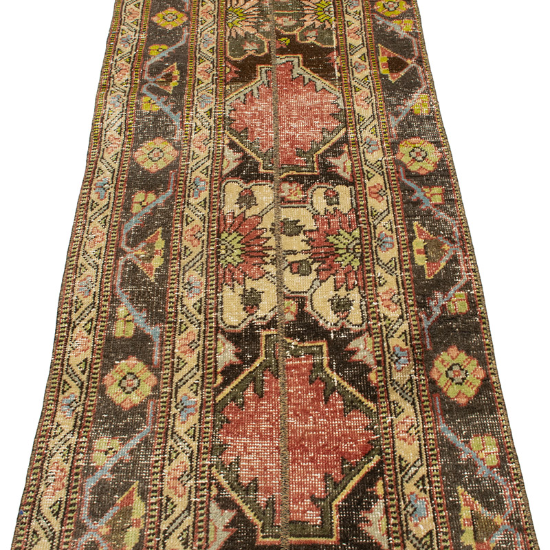 Vintage Turkish Hand-Knotted Runner - 2' 2" x 12' 9" (26" x 153") - K0090838