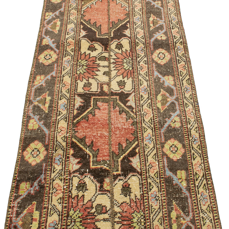 Vintage Turkish Hand-Knotted Runner - 2' 2" x 12' 9" (26" x 153") - K0090838