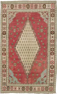 Vintage Turkish Hand-Knotted Rug - 4' 6" x 7' 1" (54" x 85")