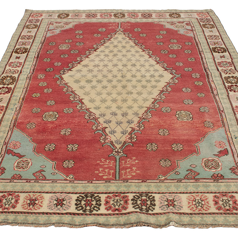 Vintage Turkish Hand-Knotted Rug - 4' 6" x 7' 1" (54" x 85") - K0090841