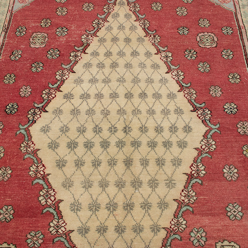 Vintage Turkish Hand-Knotted Rug - 4' 6" x 7' 1" (54" x 85") - K0090841