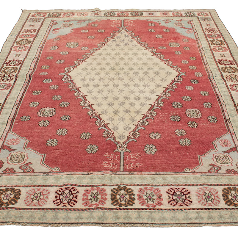 Vintage Turkish Hand-Knotted Rug - 4' 6" x 7' 1" (54" x 85") - K0090841