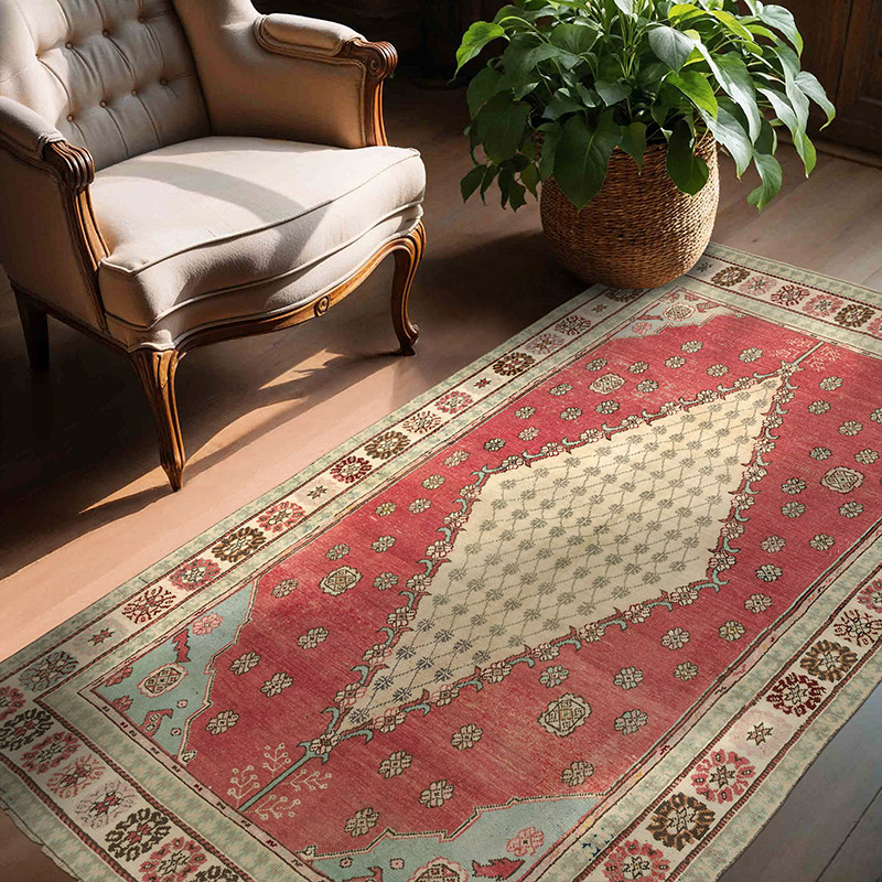 Vintage Turkish Hand-Knotted Rug - 4' 6" x 7' 1" (54" x 85") - K0090841