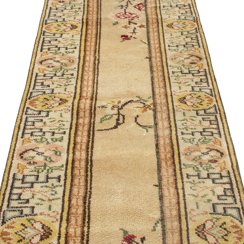 Pasillo Vintage Turco Anudado a Mano - 78 cm x 284 cm - K0090845