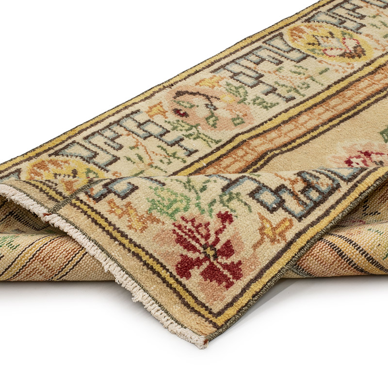 Pasillo Vintage Turco Anudado a Mano - 78 cm x 284 cm - K0090845
