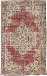 Vintage Turkish Hand-Knotted Rug - 5' 5" x 8' 9" (65" x 105")