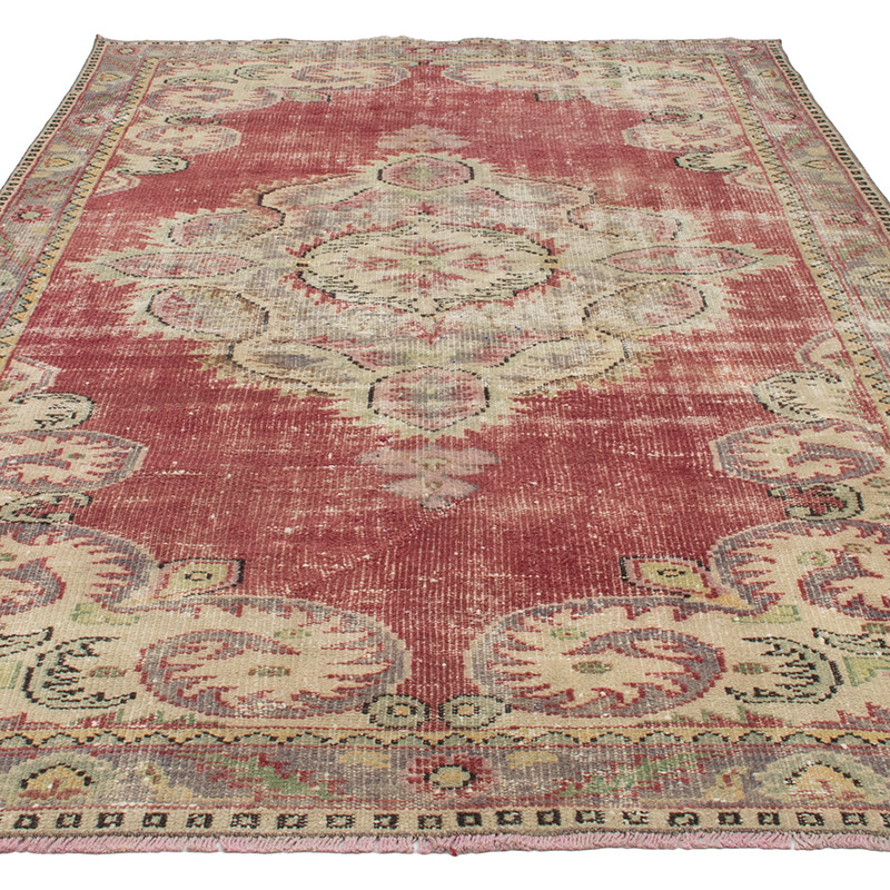 Alfombra Vintage Turca Anudada a Mano - 165 cm x 267 cm - K0090849